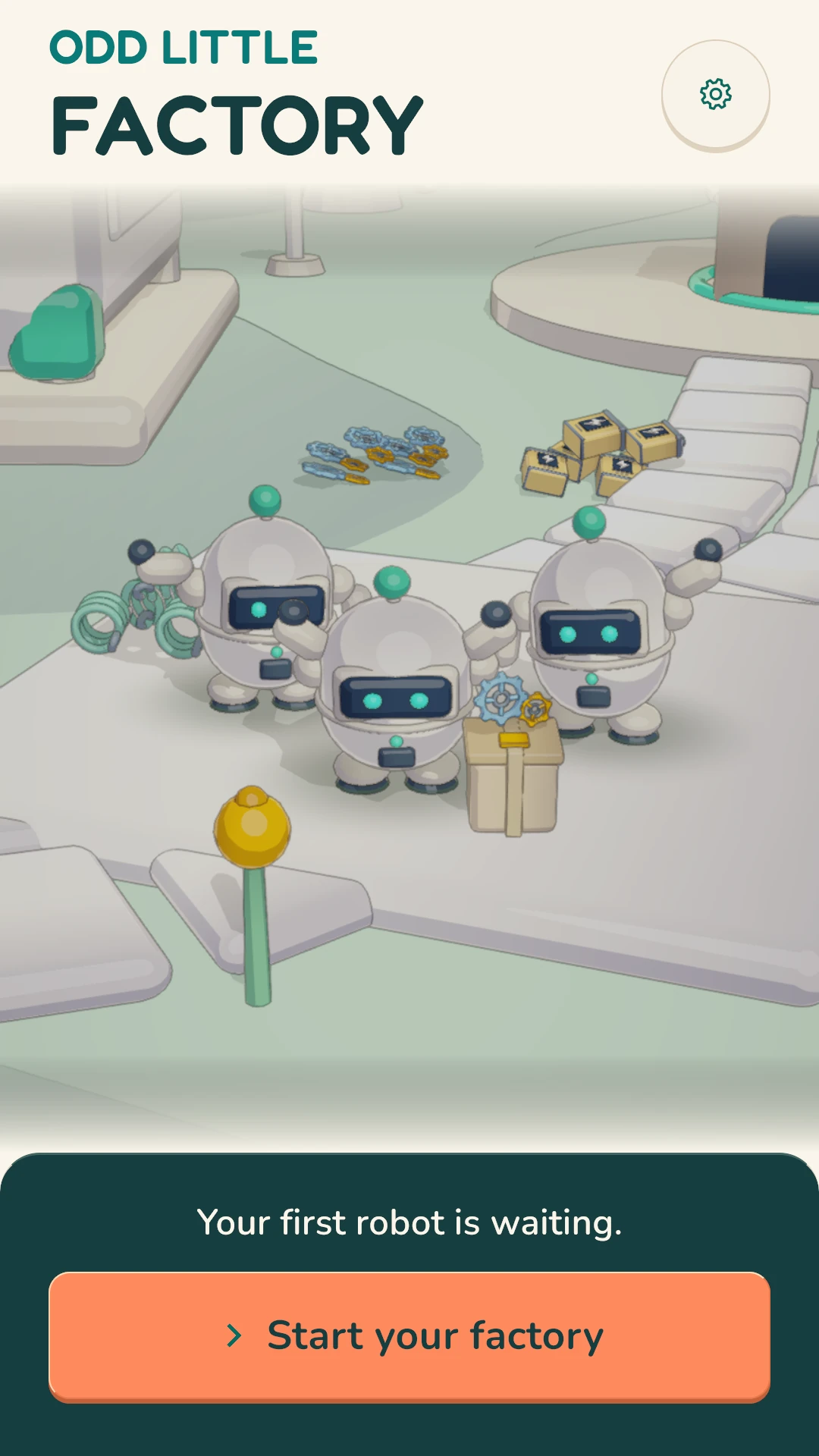 The three robot workers of Odd Little Factory